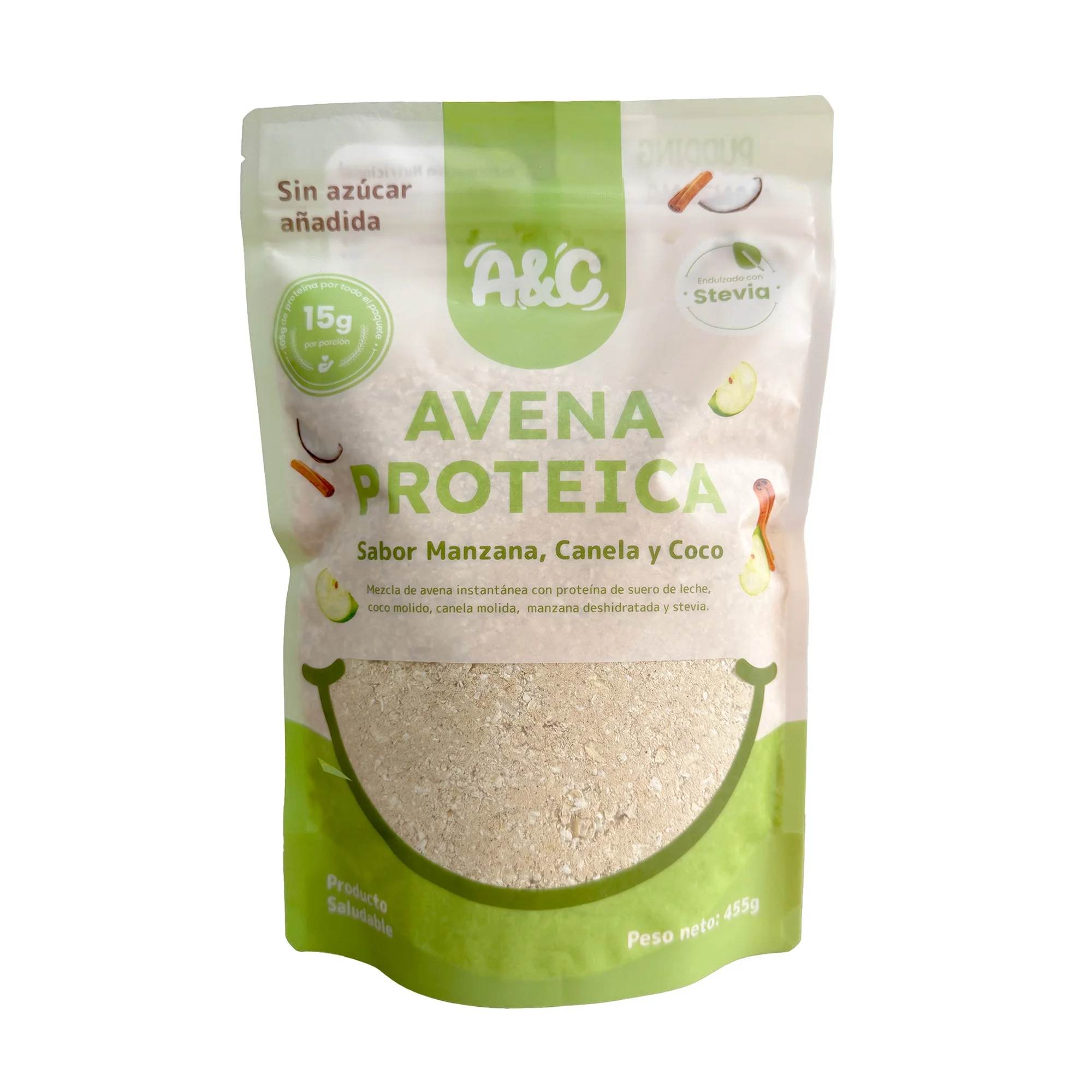 Avena Proteica Manzana Canela Coco